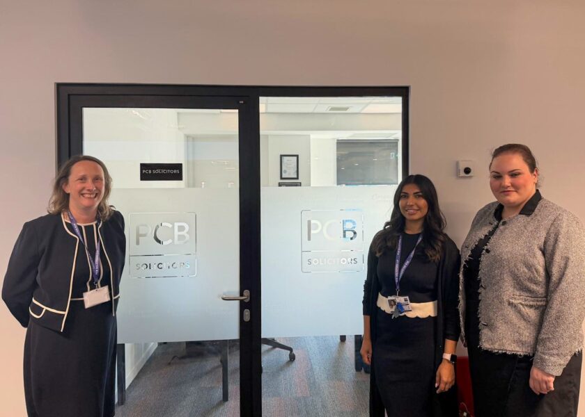 L to R - Sarah Reynolds, Anita Dosanjh and Rebecca Bailey of PCB Solicitors, who alongside other colleagues, specialise in Care proceedings representing parents, relatives and children involved with Social Services.